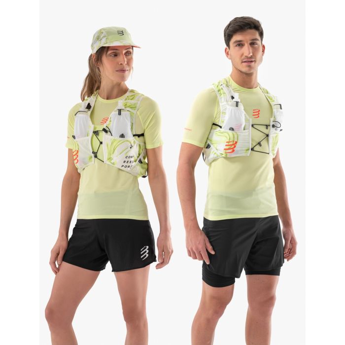 Jooksuvest/jooksukott Compressport UltRun Evo 10 Pack Sugar/Green Camo