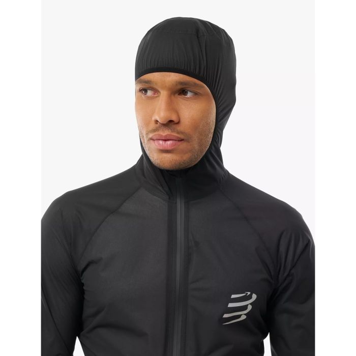 Meeste jooksujakk Compressport Hurricane Waterproof must