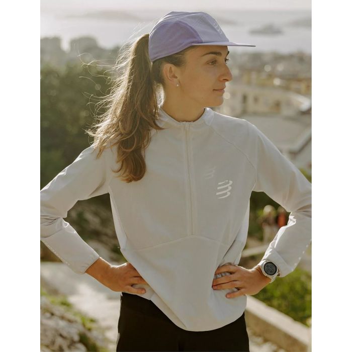 Naiste jooksujakk Compressport Aura Windproof – Gray Violet