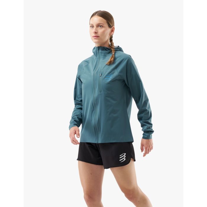 Naiste jooksujakk Compressport Tempest Waterproof – Stargazer