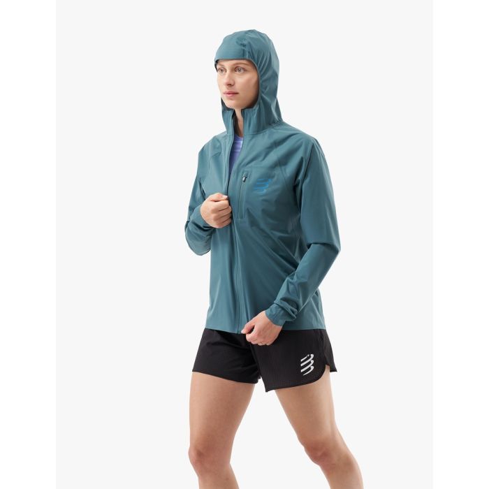 Naiste jooksujakk Compressport Tempest Waterproof – Stargazer