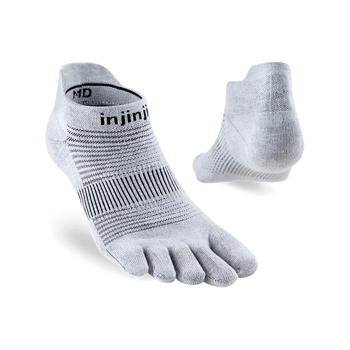 Injinji RUN keskmise paksusega madalad varvassokid, hallid