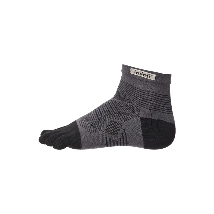 Injinji RUN 2.0 õhukesed keskmise kõrgusega varvassokid Mustad-hallid