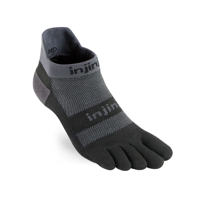 Injinji RUN madal keskmise paksusega varvassokk jooksmiseks must/hall