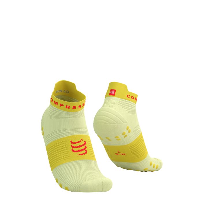 Compressport V4.0 RUN Low madalad jooksusokid - kollane/fluo punane - T3 (42-44)