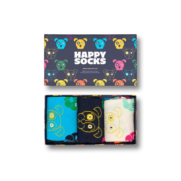 Happy Socks Mixed Dog kinkekomplekt – 3 paari