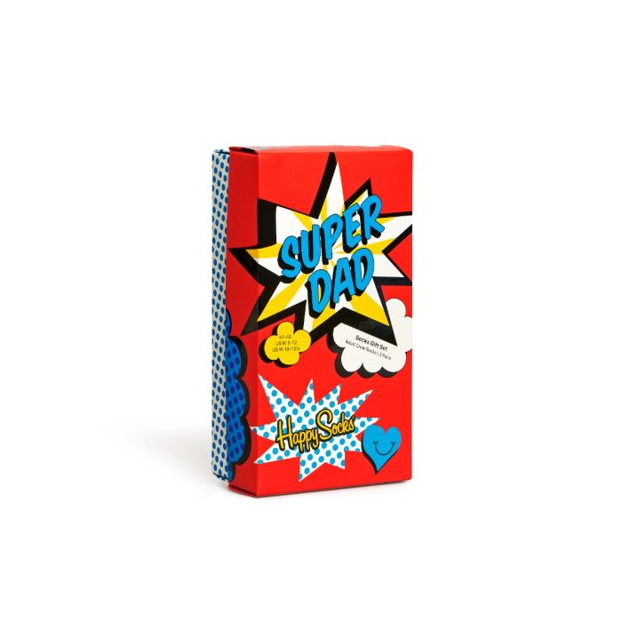 Happy Socks Super Dad kinkekarp – 3 paari
