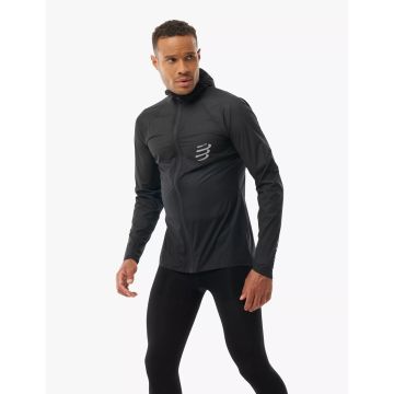 Meeste jooksujakk Compressport Hurricane Waterproof must