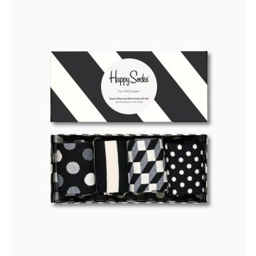 Happy Socks Classic Black And White kinkekarp – 4 paari