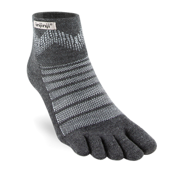 Injinji OUTDOOR poolkõrged keskmise paksusega meriinovillaga varvassokid SLATE  2023