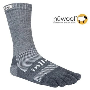 Injinji 2.0 OUTDOOR kõrged ja soojad varvassokid meriinovillaga Hall