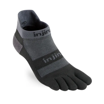 Injinji RUN madal keskmise paksusega varvassokk jooksmiseks must/hall