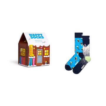Happy Socks Skiing Chalet kinkekomplekt – 2 paari